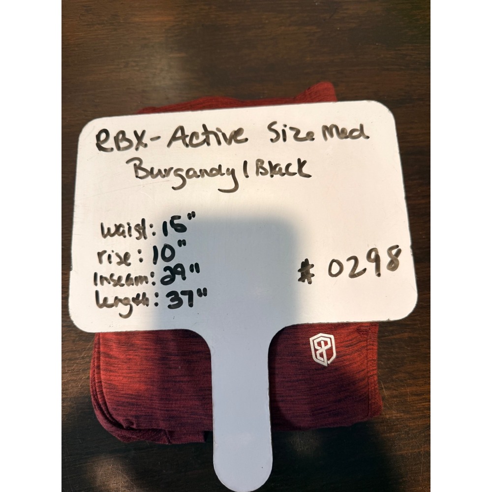 RBX Active Womens Burgundy Black Space Dye Joggers Tapered Sweatpants‎ Medium - Picture 5 of 8